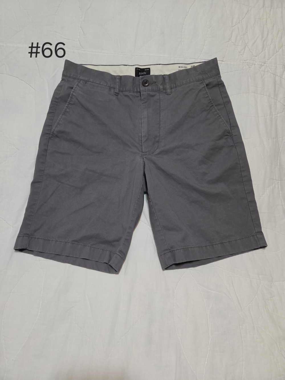 J.Crew Gray Chino Walking Shorts Men’s 28w 9" Inseam - Excellent Condition